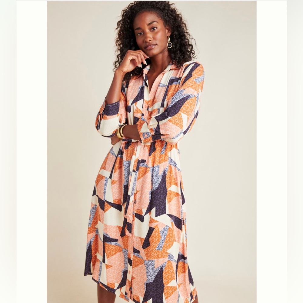 Corey Lynn Calter Abstract Shirtdress Medium Petite